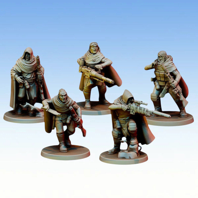 Red Pilgrim – Saboteurs - Lot de 5 figurines 