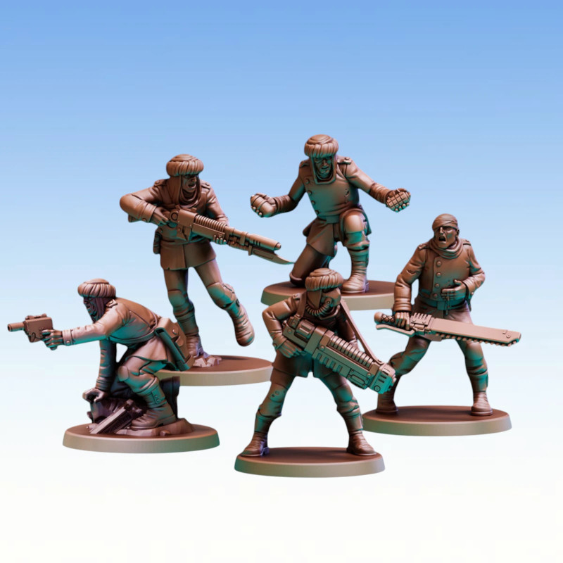 Red Pilgrim – Desert Hawks Last Stand - Lot de 5 figurines 