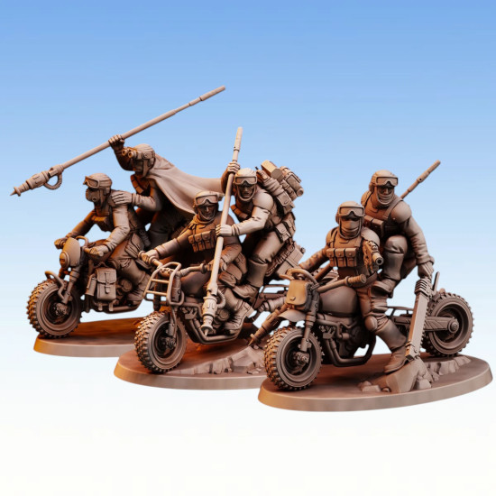 Red Pilgrim – Desert Hawks Rough Riders - Lot de 3 figurines 