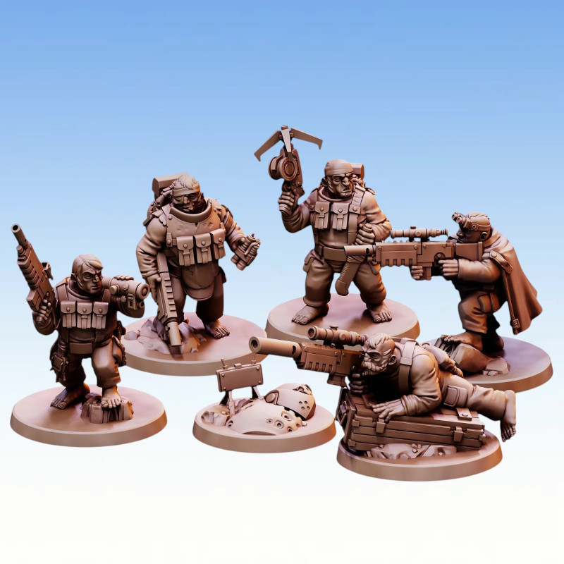 Red Pilgrim – Halfling Recon Team - Lot de 6 figurines 