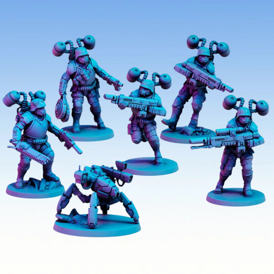 Red Pilgrim – Screaming Eagles - Lot de 5 figurines 