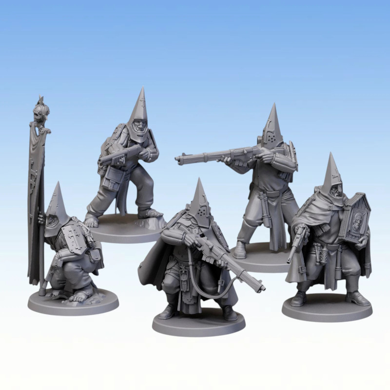 Red Pilgrim – Trench Pilgrims - Lot de 5 figurines 