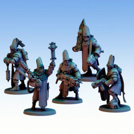 Red Pilgrim – Ecclesiarchy Ministorum Guard - Lot de 5 figurines 