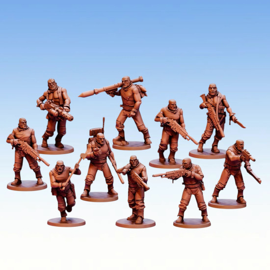 Red Pilgrim – Penal Guard - Lot de 10 figurines 