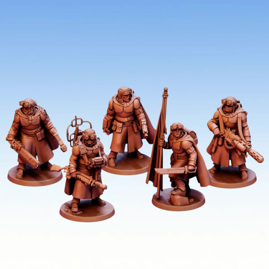 Red Pilgrim – Desert Hawks Command Squad - Lot de 5 figurines 