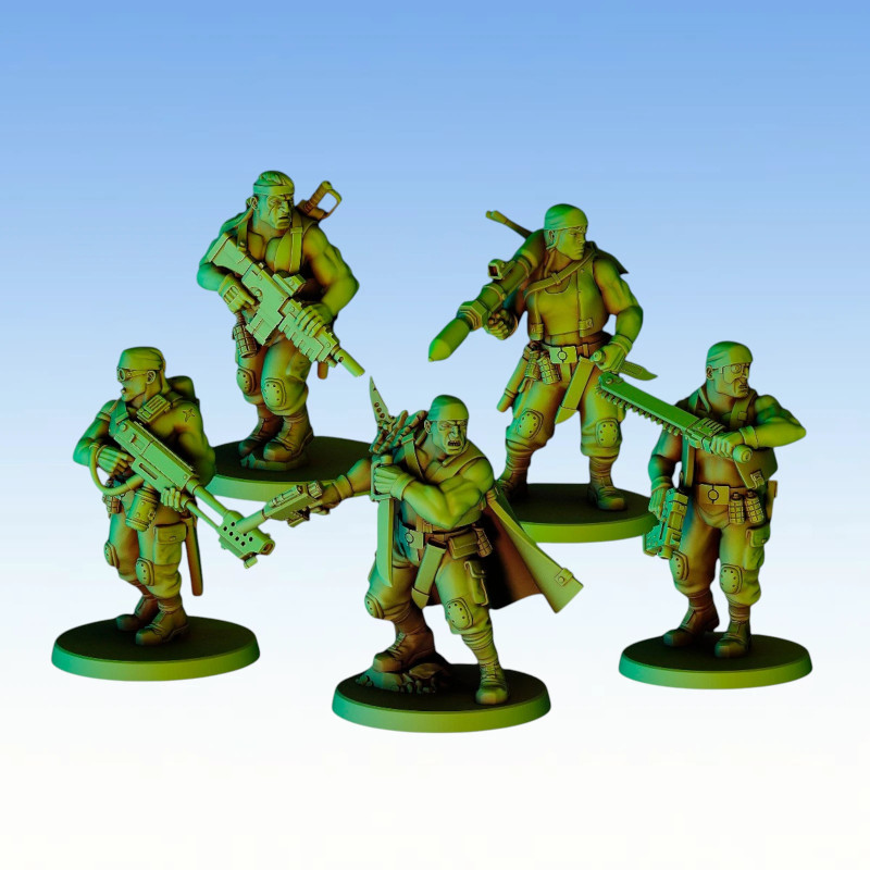 Red Pilgrim – Tunnel Rats - Lot de 3 figurines 