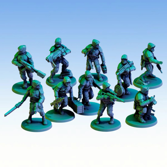 Red Pilgrim – Airborne – Lot de 10 Figurines 
