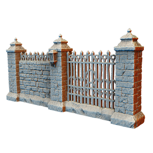 Décor impréssion 3D Set de mur avec grilles grand format 