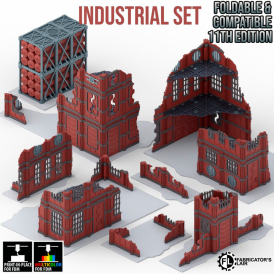 Fabricator's Lair - Foldable Terrain for W40K 11th ed. - Industrial Set 