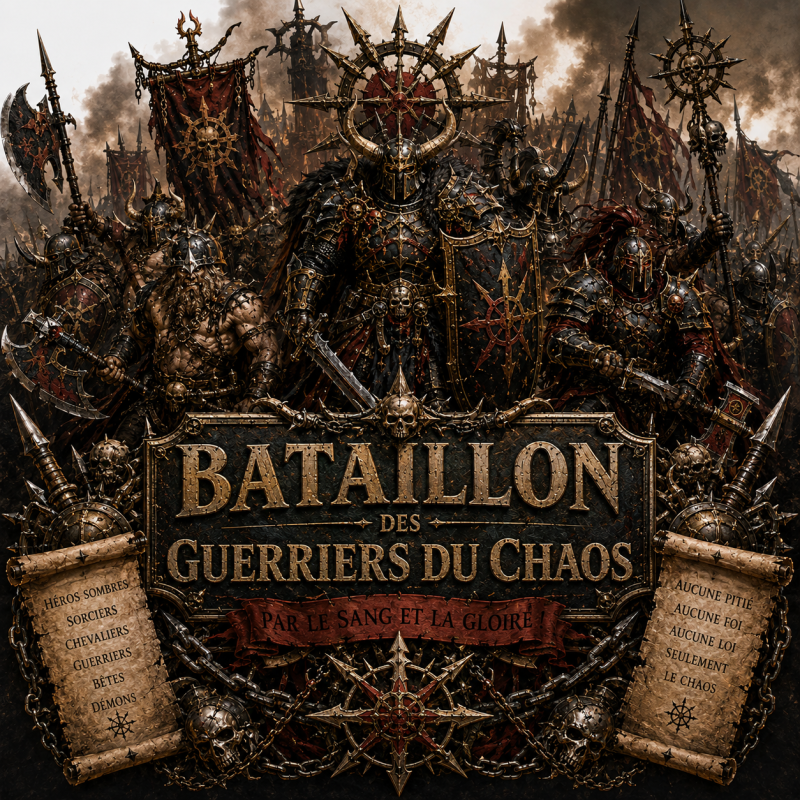 Bataillon - Guerriers du chaos - Impression 3D 