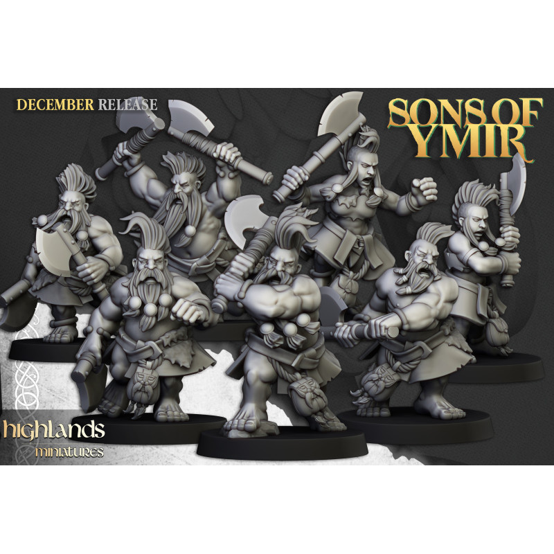 Bataillon - Tueurs nains - Impression 3D Higlands miniatures 