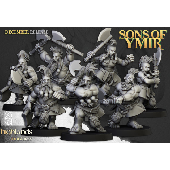 Bataillon - Tueurs nains - Impression 3D Higlands miniatures 