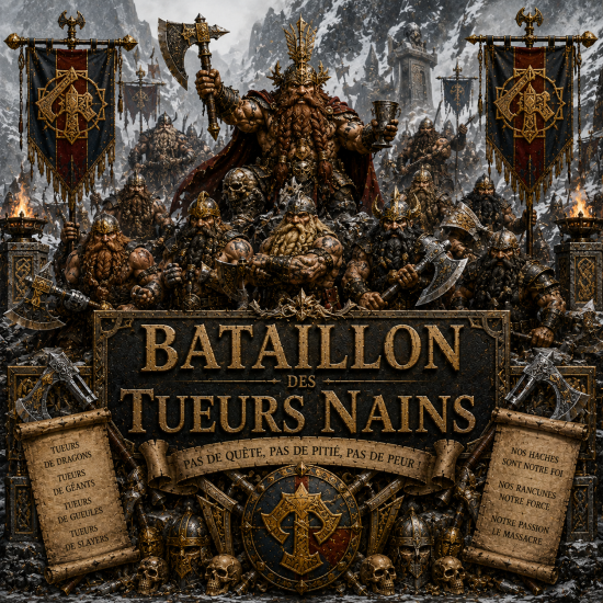 Bataillon - Tueurs nains - Impression 3D Higlands miniatures 