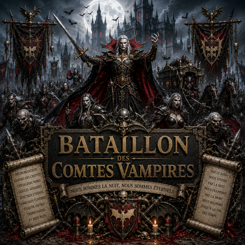 Bataillon - Comtes vampire - Impression 3D Higlands Miniature 