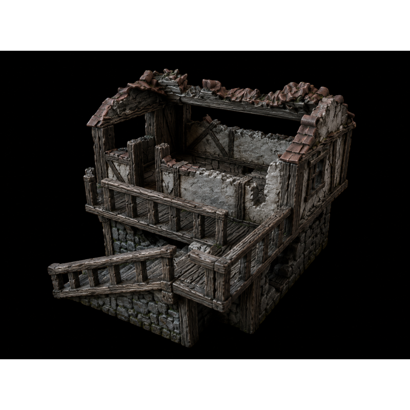 Fichier STL - Maison médiévale en ruines 