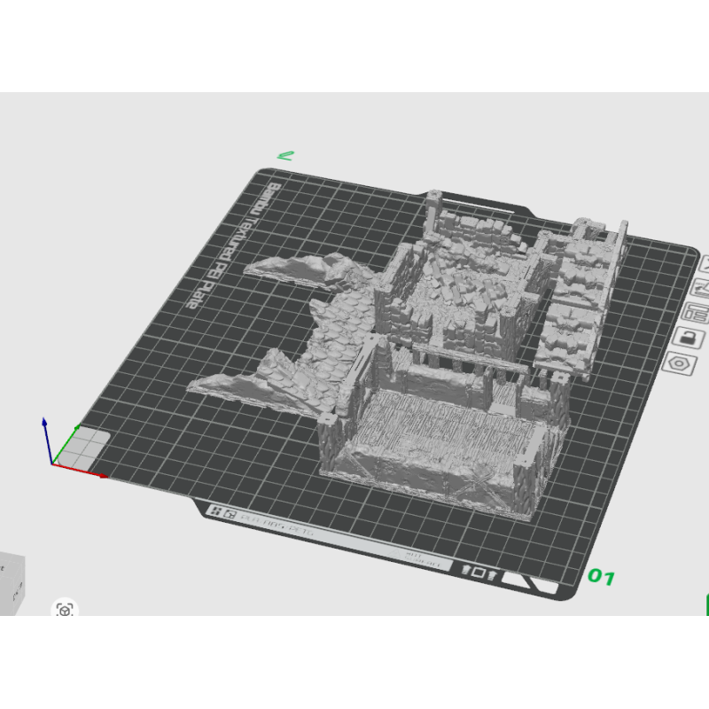 Fichier STL - Maison médiévale en ruines 