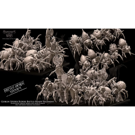 Avatars of wars - Orques et gobelins - Battle Ready Gobelins sur araignées - 3D Printed   