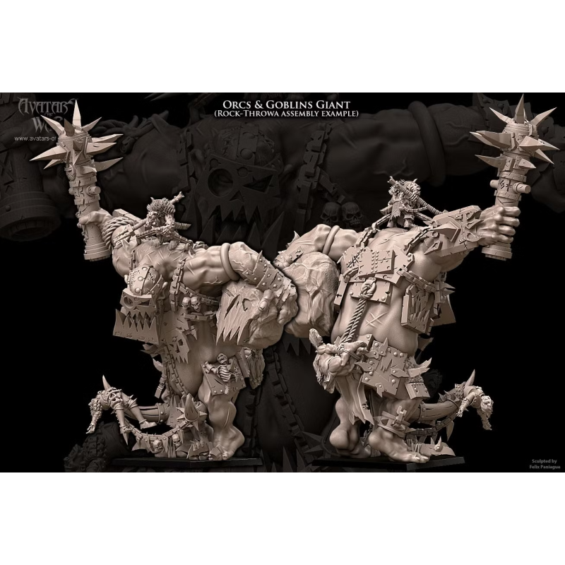 Avatars of wars - Orques et gobelins - BigBoss orc 1 - 3D Printed  