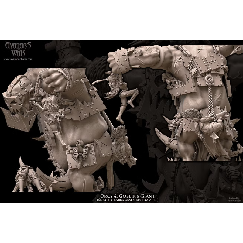 Avatars of wars - Orques et gobelins - Géant - 3D Printed  