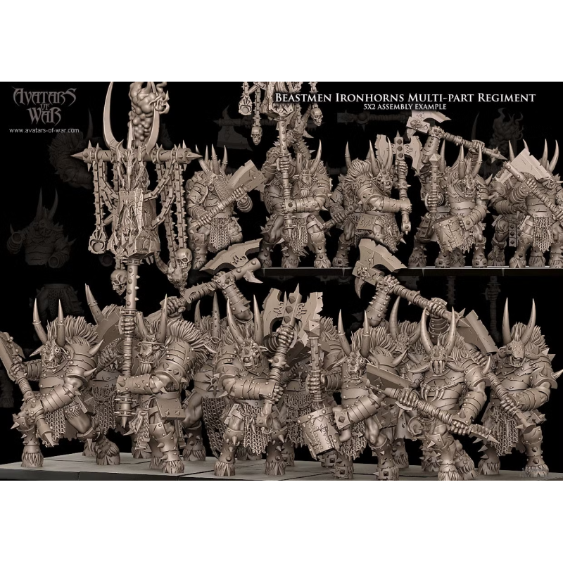 Avatars of wars - Hommes bêtes - Battle Ready Régiment hommes bêtes - 3D Printed   