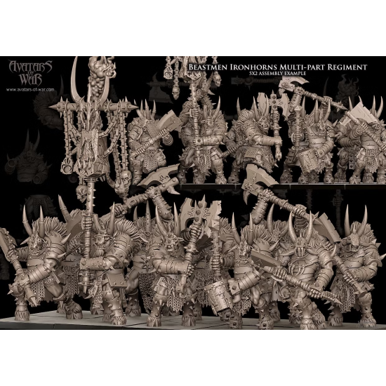 Avatars of wars - Hommes bêtes - Battle Ready Régiment hommes bêtes - 3D Printed   