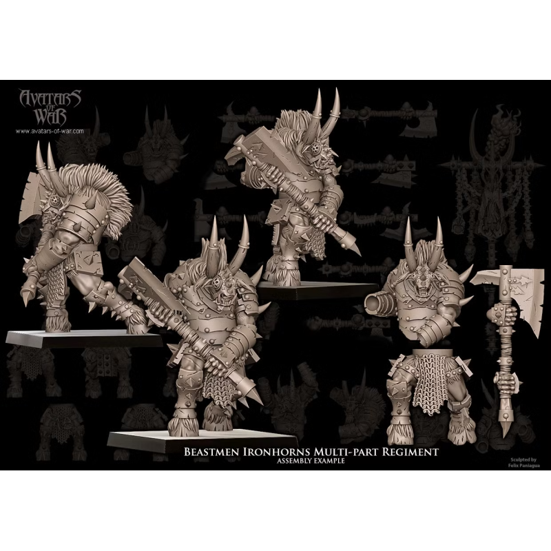 Avatars of wars - Hommes bêtes - Battle Ready Régiment hommes bêtes - 3D Printed   