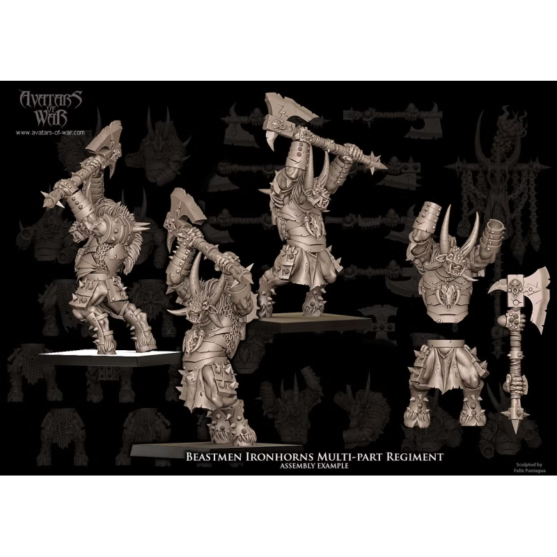 Avatars of wars - Hommes bêtes - Kit Elite hommes bêtes armes lourdes - 3D Printed   