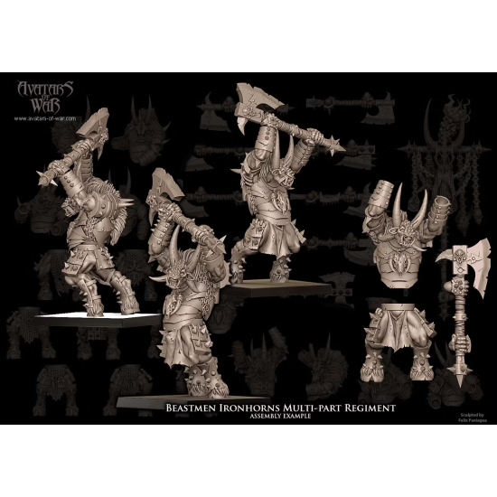 Avatars of wars - Hommes bêtes - Kit Elite hommes bêtes armes lourdes - 3D Printed   