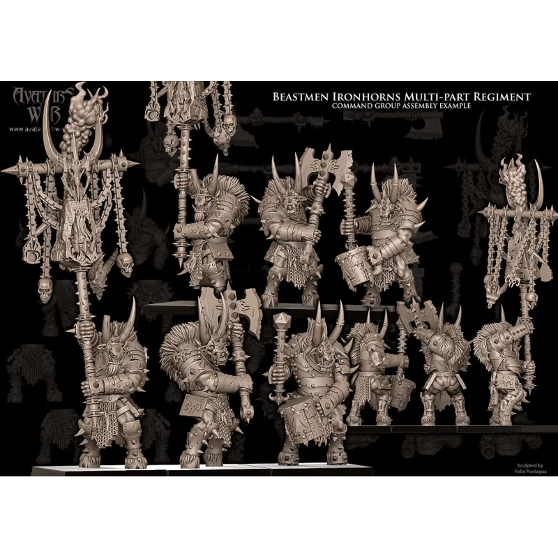 Avatars of wars - Hommes bêtes - Kit Elite hommes bêtes armes lourdes - 3D Printed   