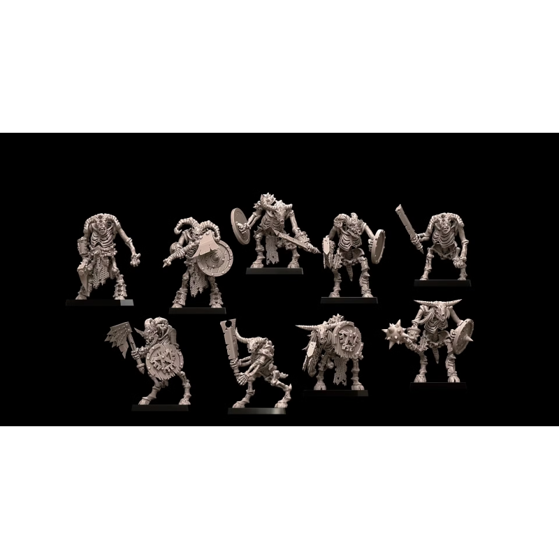 Avatars of wars - Morts vivants - Battle Ready squelettes Hommes-Bêtes - 3D Printed   