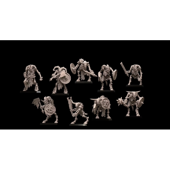 Avatars of wars - Morts vivants - Battle Ready squelettes Hommes-Bêtes - 3D Printed   