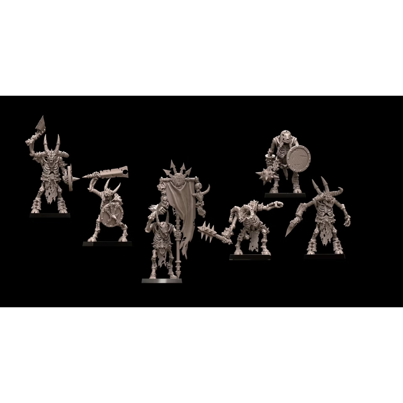 Avatars of wars - Morts vivants - Battle Ready squelettes Hommes-Bêtes - 3D Printed   