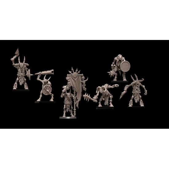 Avatars of wars - Morts vivants - Battle Ready squelettes Hommes-Bêtes - 3D Printed   