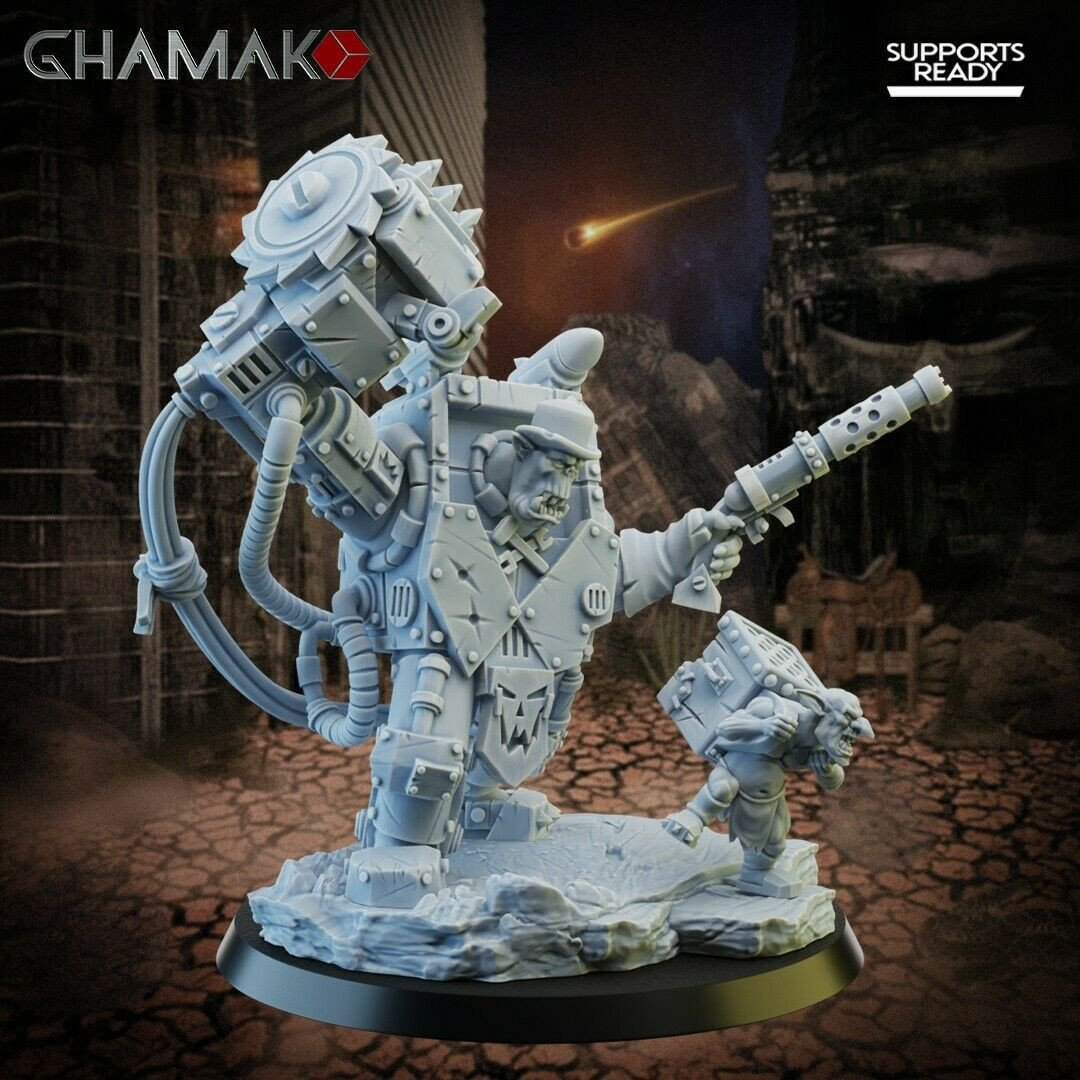 Ghamak - Wild West Orkz Warbozz 4 in Mega Armour with crew - Picture 2 of 2