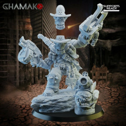 Figurine 3D Résine Wild West Orkz Warbozz with Angry fang and pet  (2)