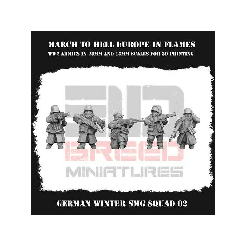 Infanterie Wehrmacht Hiver 3D – Soldats allemands en tenue d’hiver
