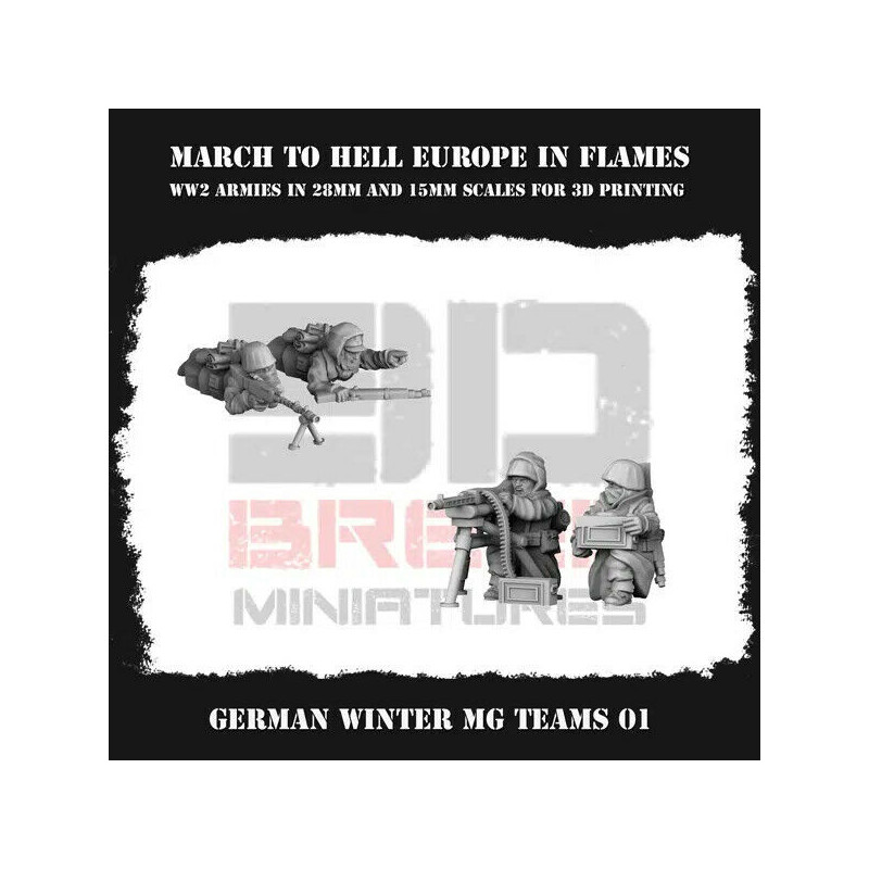 Infanterie Wehrmacht Hiver 3D – Soldats allemands en tenue d’hiver

