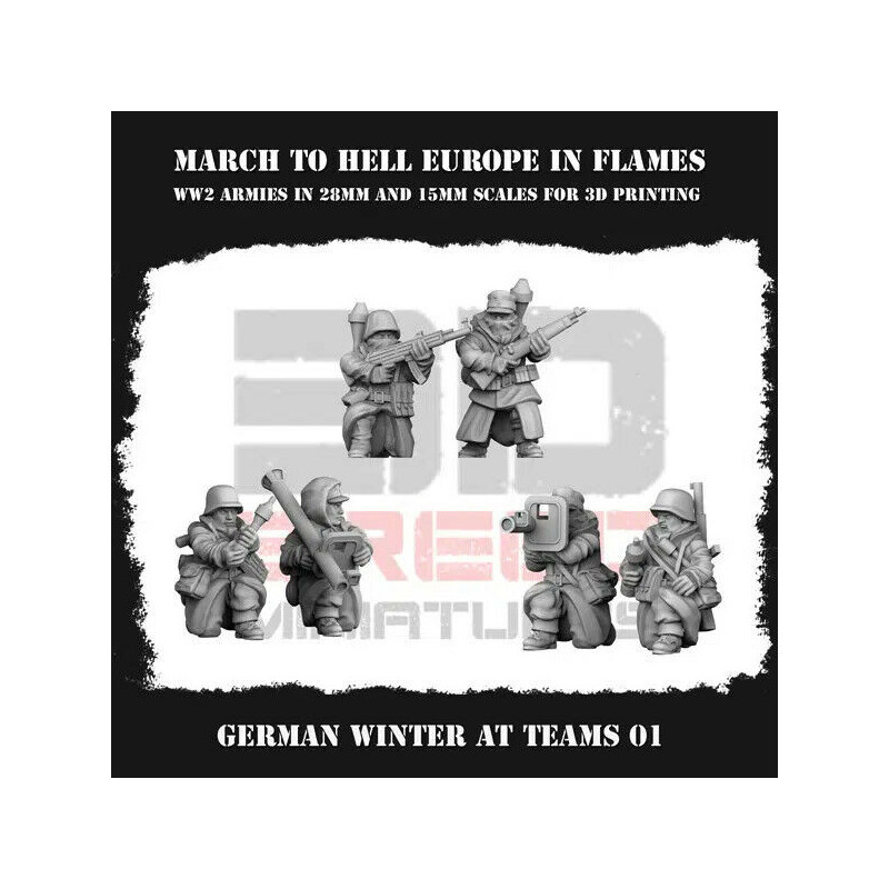 Infanterie Wehrmacht Hiver 3D – Soldats allemands en tenue d’hiver
