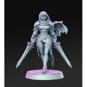 Figurine 28mm pour jeux re rôle, wargame,  Impréssion 3D résine Melissa