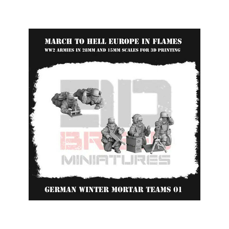 Infanterie Wehrmacht Hiver 3D – Soldats allemands en tenue d’hiver
