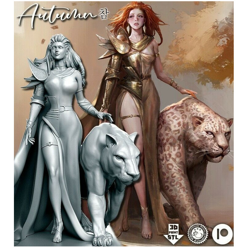 Figurine 28mm pour jeux re rôle, wargame,  Impréssion 3D résine Autumn