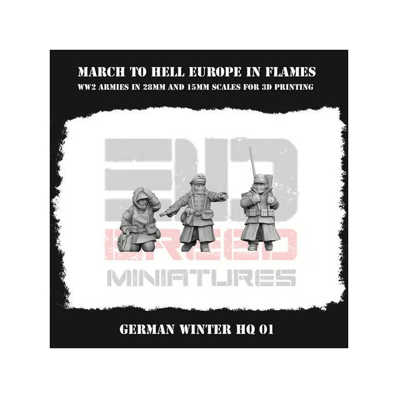 Infanterie Wehrmacht Hiver 3D – Soldats allemands en tenue d’hiver
