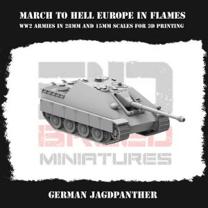 Impréssion 3D Figurines WWII Armée Allemande Wehrmacht Jagdpanther