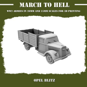 Impréssion 3D Figurines WWII Armée Allemande Wehrmacht Opel Blitz