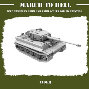 Impréssion 3D Figurines WWII Armée Allemande Wehrmacht Tiger