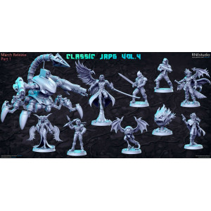 Figurines pour jeux de rôle, Wargame Impréssion 3D résine. Classic JRPG VOL 4