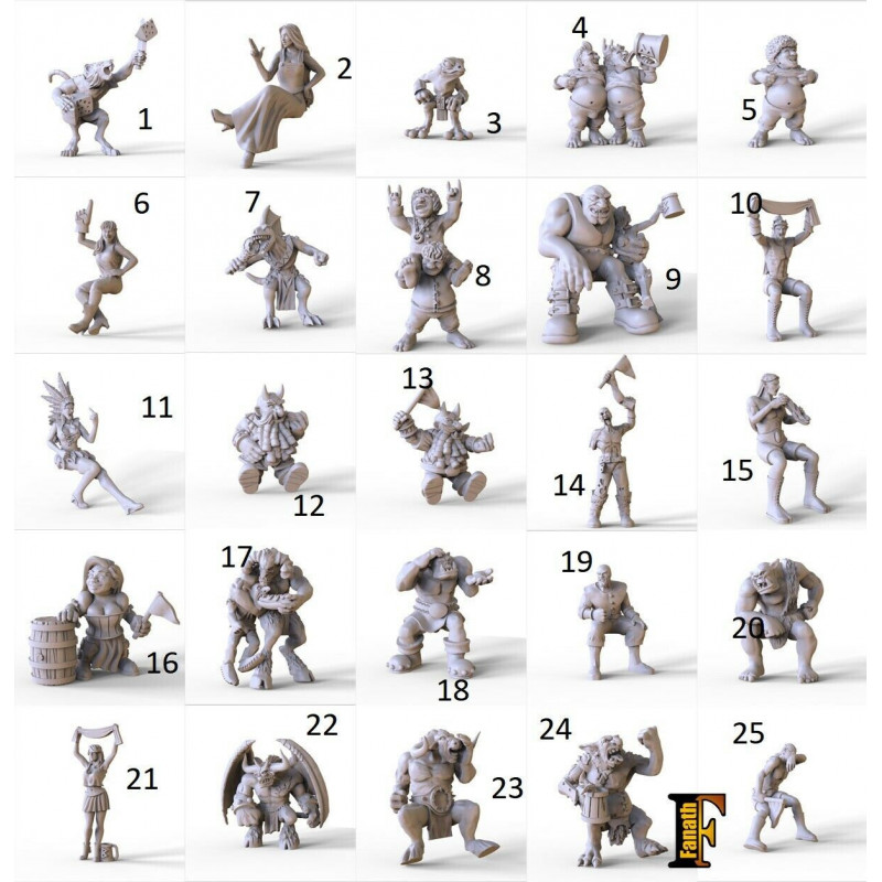 Fans (60) – Figurines de supporters pour football fantastique – Fanath Miniatures

