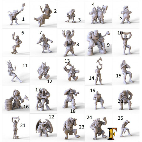 Fans (60) – Figurines de supporters pour football fantastique – Fanath Miniatures

