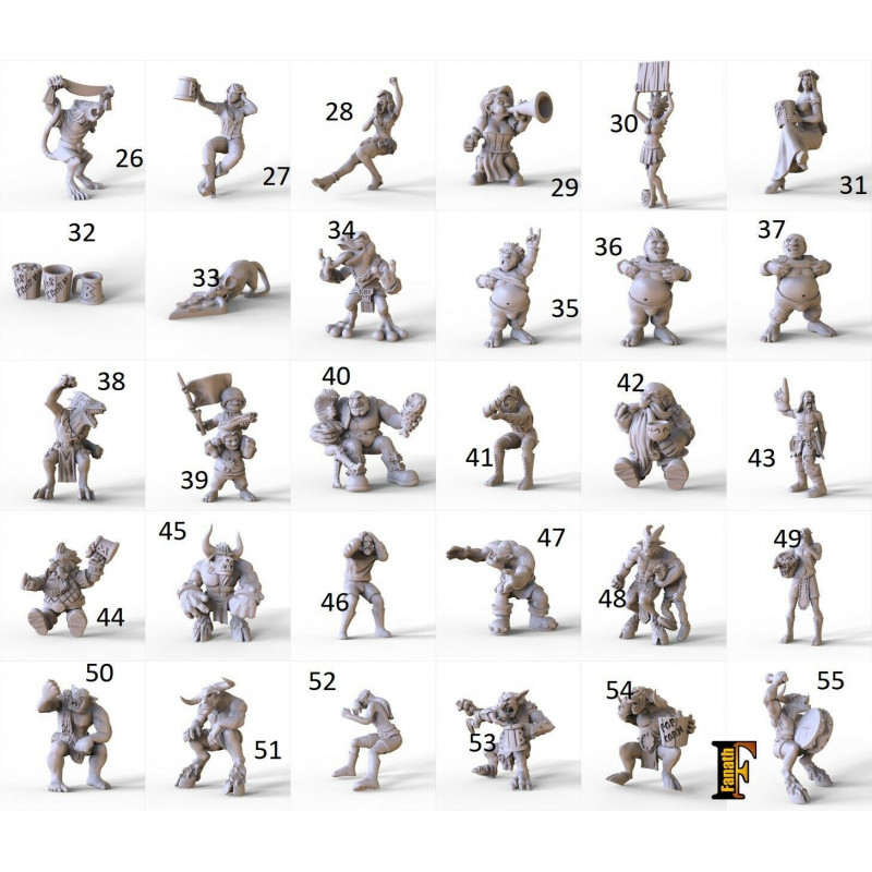 Fans (60) – Figurines de supporters pour football fantastique – Fanath Miniatures

