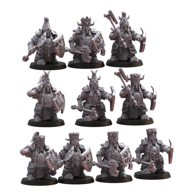 Figurines Nains du chaos imprimées en 3D